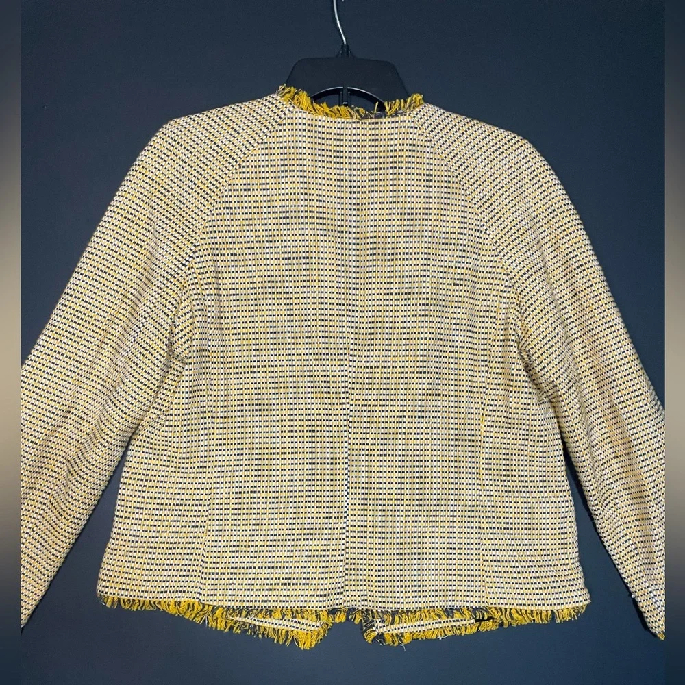 Ann Taylor Yellow and White Tweed Blazer - Picture 9 of 9